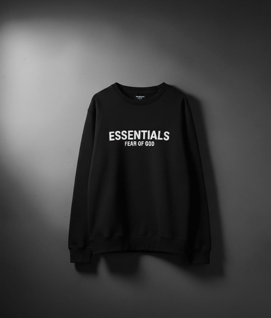 ESSENTIALS SWEATSHIT 100% COTTON IN 2 ATTRACTIVE COLOURS