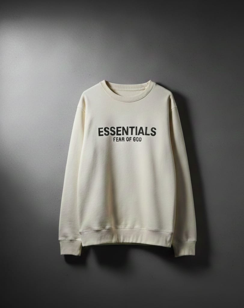 ESSENTIALS SWEATSHIT 100% COTTON IN 2 ATTRACTIVE COLOURS