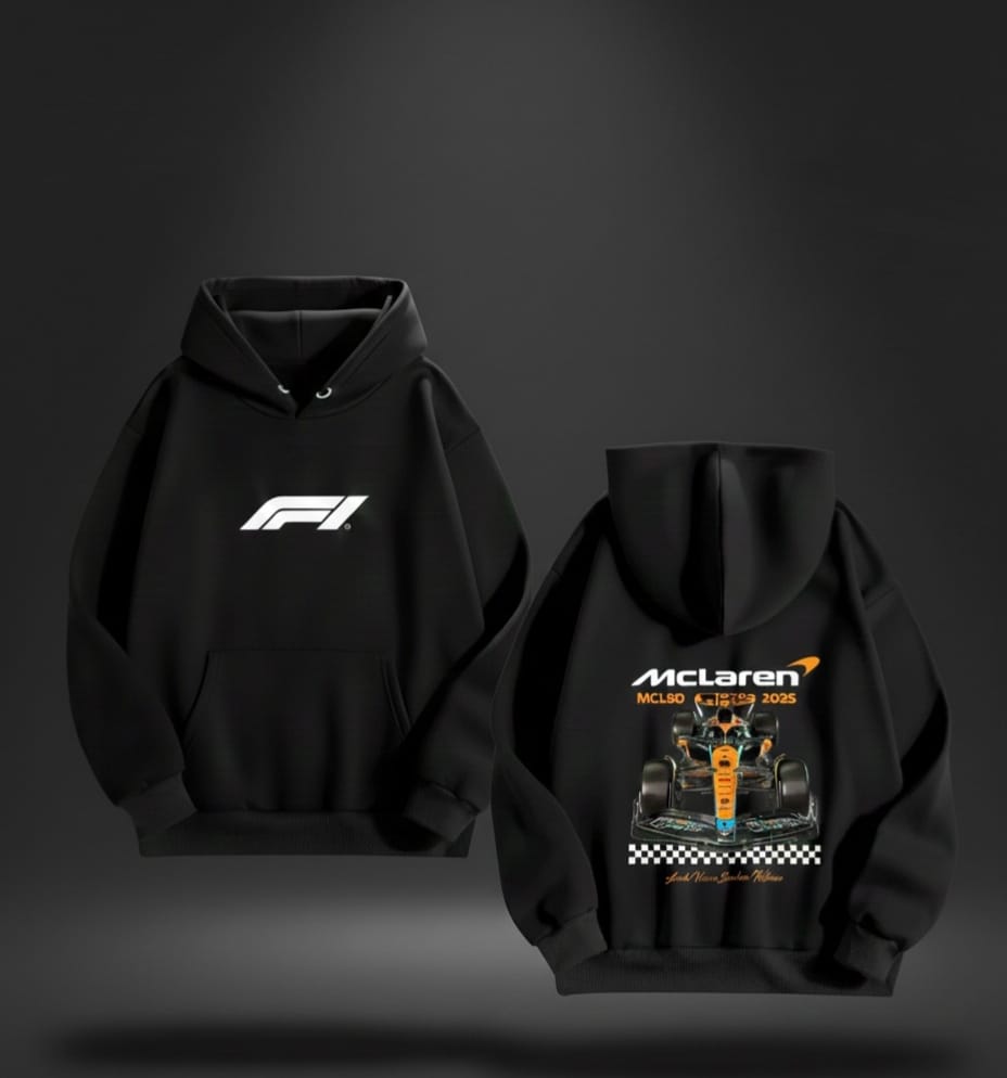 FORMULA-1 MCLAREN HOODIE 100% COTTON IN THREE DIFFERENT COLOR