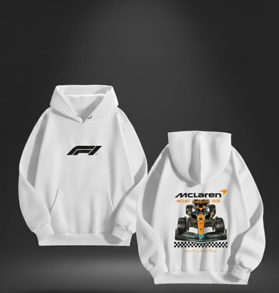 FORMULA-1 MCLAREN HOODIE 100% COTTON IN THREE DIFFERENT COLOR