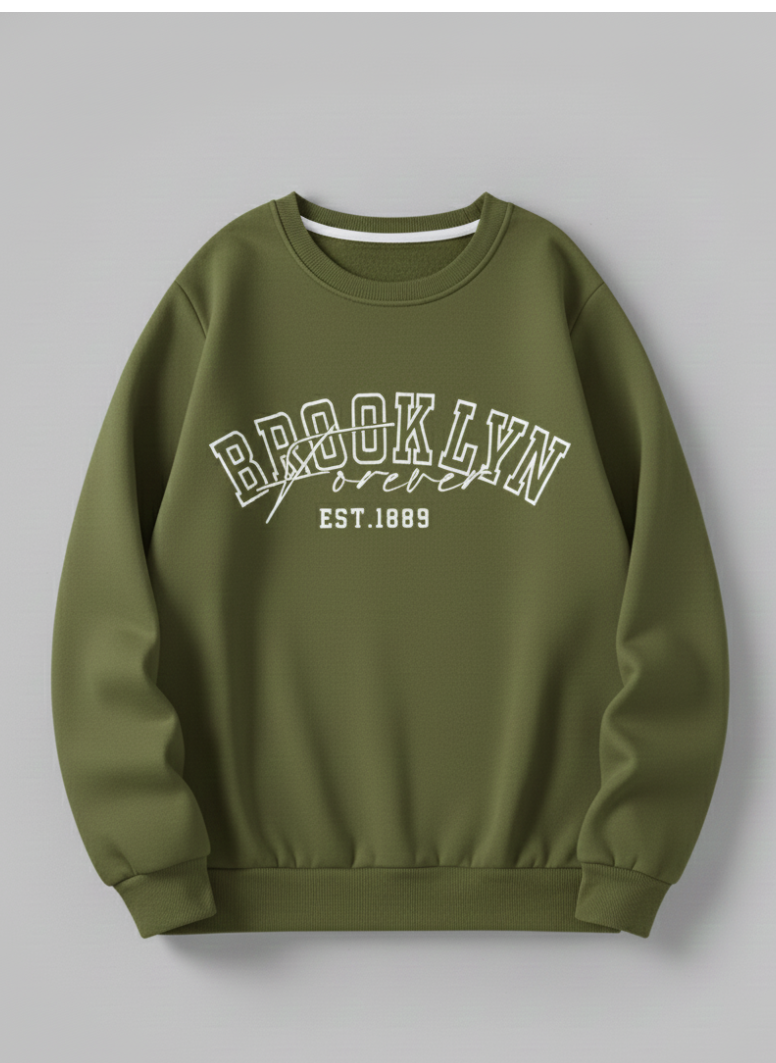 BROOKLYN SWEATSHIRT 100% COTTON IN 4 COLORS