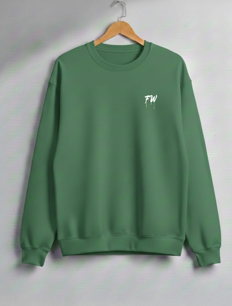 PLAIN SWEATSHIRT 100% COTTON IN 5 DIFFERENT COLORS