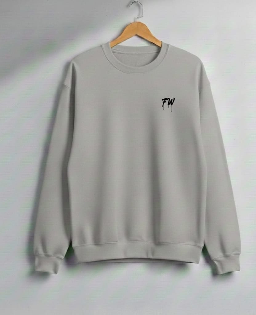 PLAIN SWEATSHIRT 100% COTTON IN 5 DIFFERENT COLORS