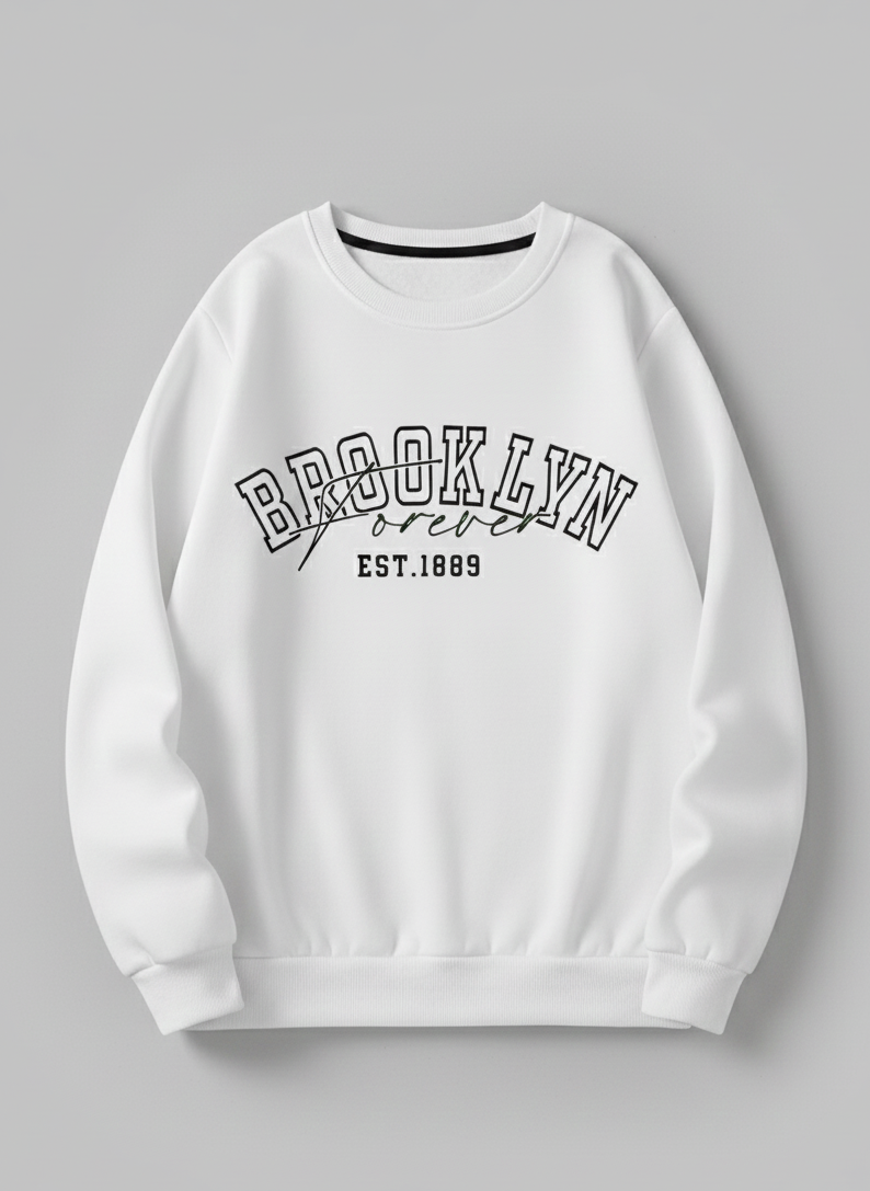 BROOKLYN SWEATSHIRT 100% COTTON IN 4 COLORS
